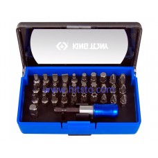 Набор вставок (бит) 1/4", TORX, HEX, PZ, PH, SLOT, 32 предмета King Tony
